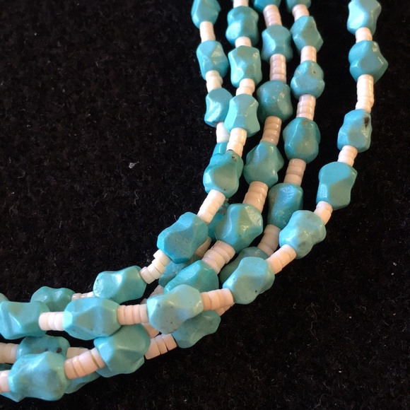 Christin Wolfe Vintage Turquoise Nuggets Necklace - Picture 7 of 8